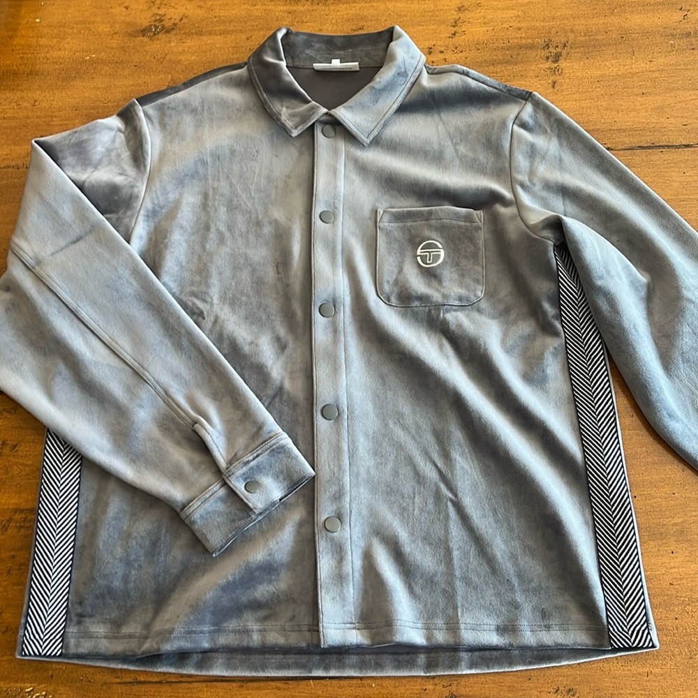 Sergio Tacchini XL Faux Suede Shirt Jacket